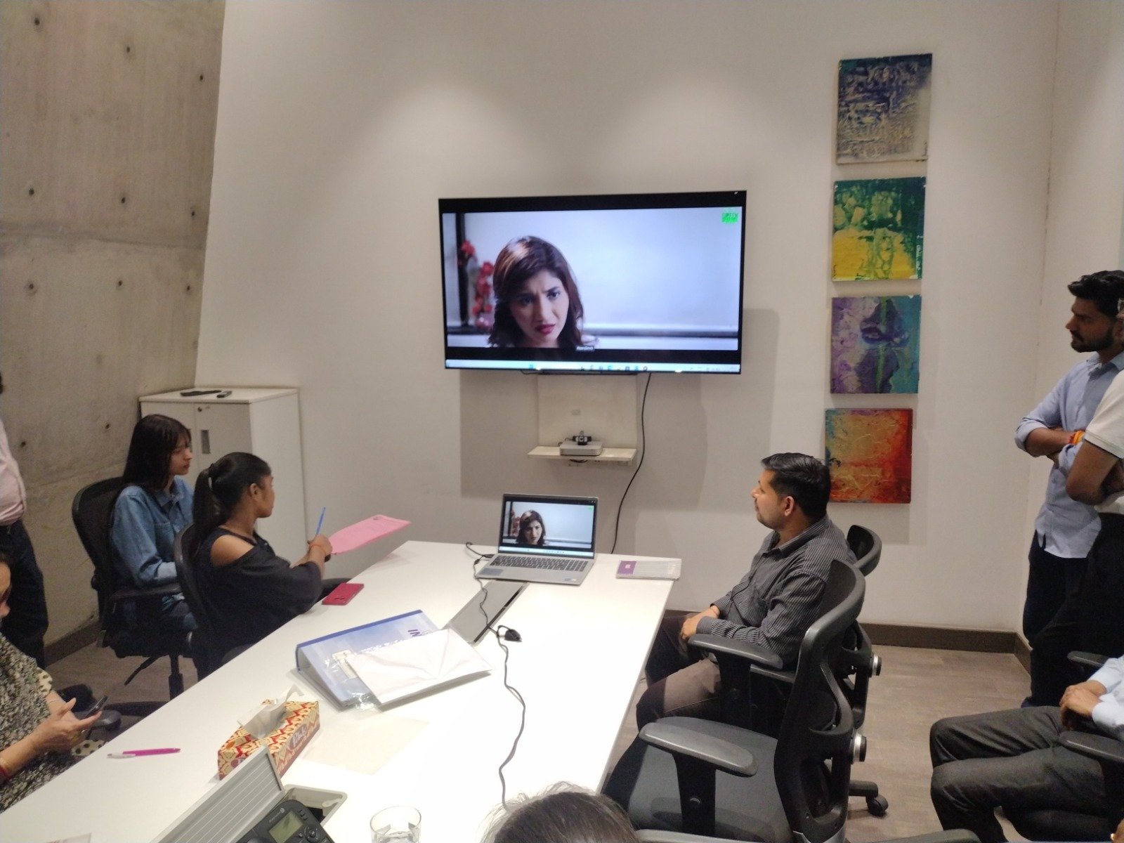 Textile workforce training session