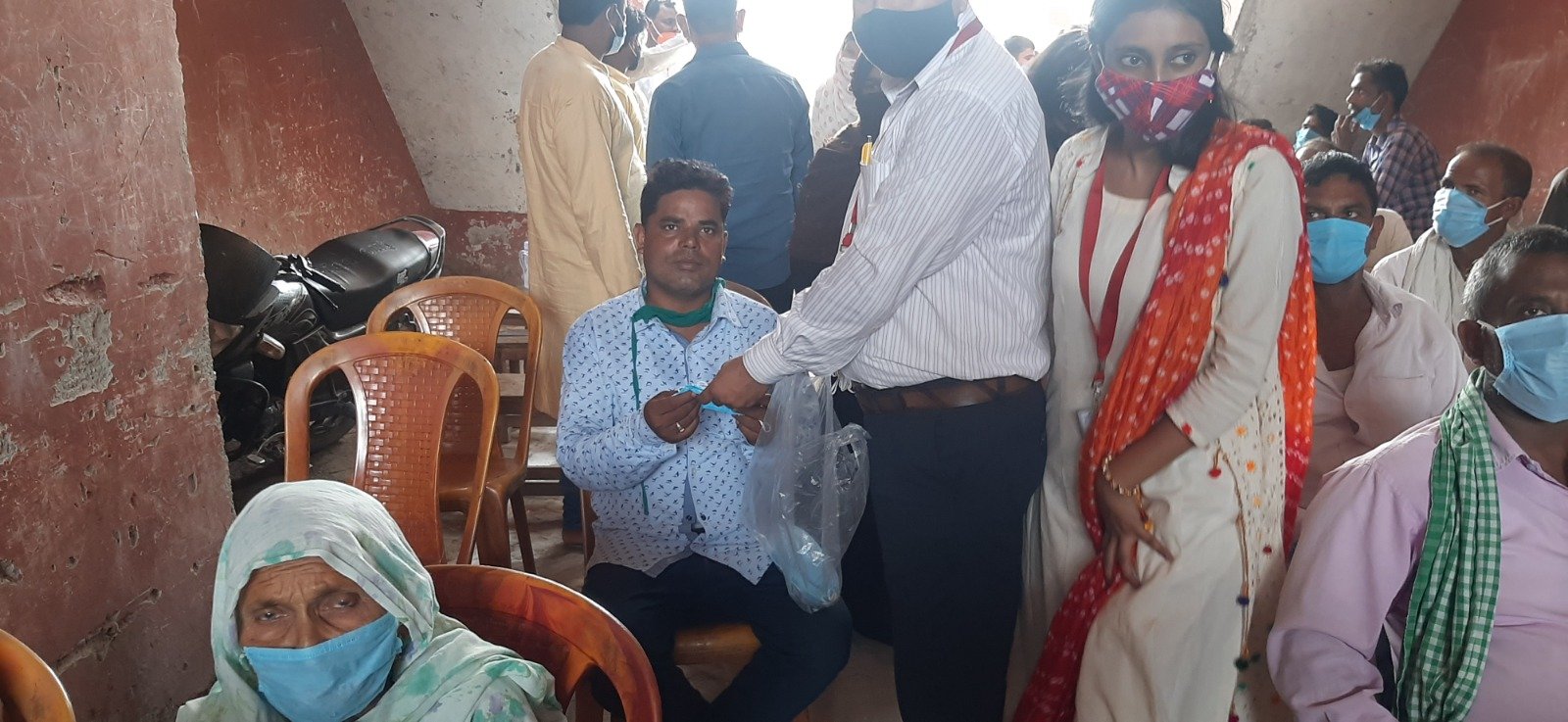 Village project sanitary napkin distribution