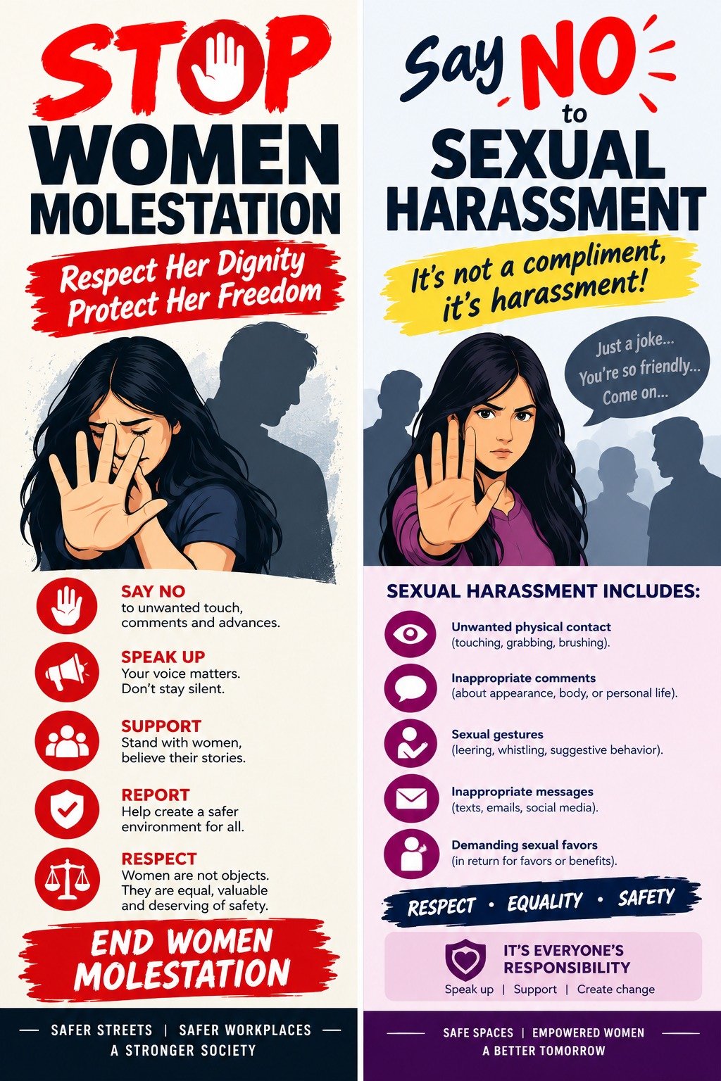 Stop Women Molestation - Say NO to Sexual Harassment