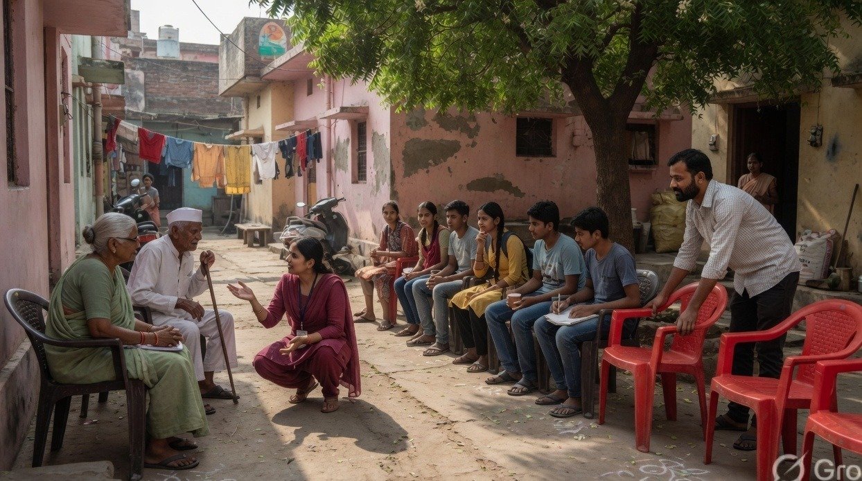 Grassroots social awareness campaign and community dialogue in Delhi neighbourhood